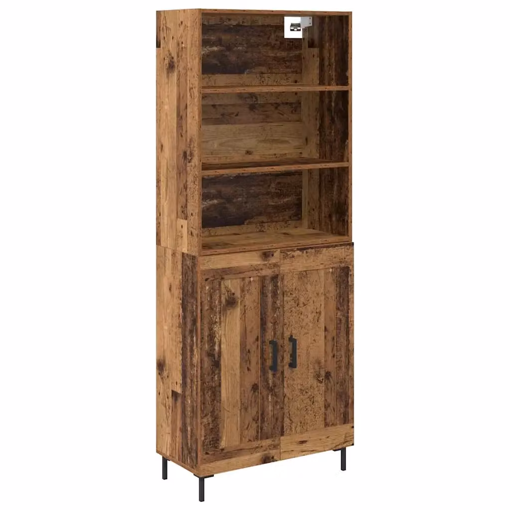 Credenza moderna vidaXL in legno marrone con ante a battente L: 69,5 cm, P: 34 cm, H: 180 cm – 2