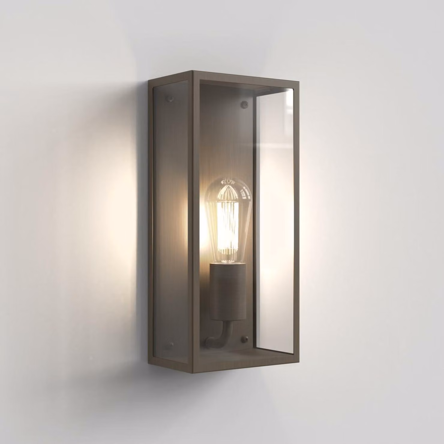 Astro Messina 160 - Lanterna a LED da parete per esterni bronzo IP44, E27