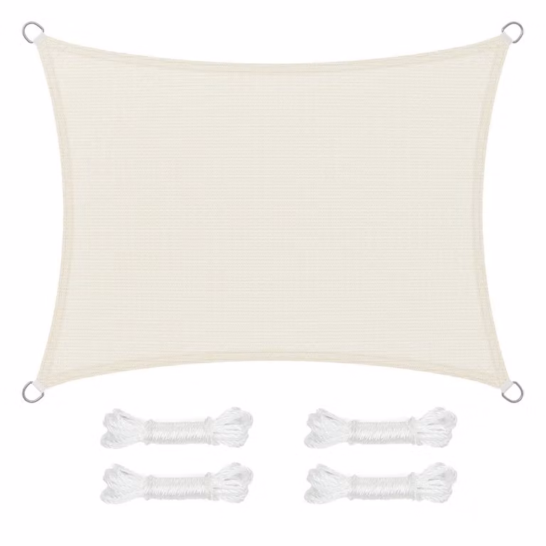Tenda Vela Parasole Permeabile all'Aria e all'Acqua, Beige