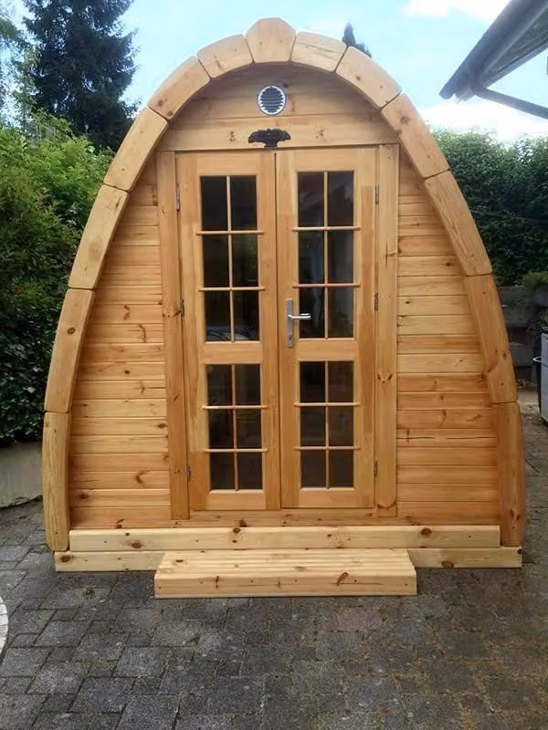 Gartensauna Saunahütte Holzsauna Naturholzsauna Außensauna Sauna Holzhaus
