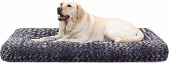Cuccia per cani di taglia grande, lavabile, cuscino per cani XXL, morbido, tappetino per cani di taglia grande e media, fondo antiscivolo, traspirante, cuccia per animali domestici, grigio scuro, 122 x 74 cm