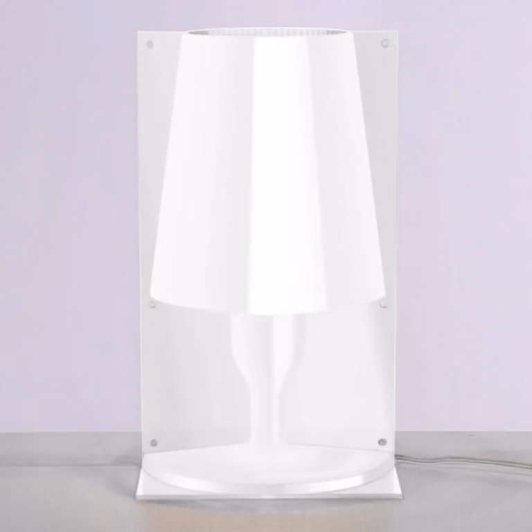 Kartell Lampada da tavolo di design Take, Bianco / Opale, Soggiorno / Sala da pranzo, Plastica, Design, Lampada da tavolo