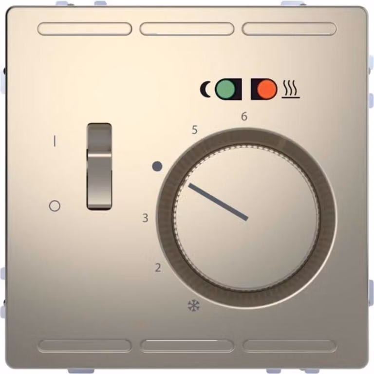 MERTEN MEG5764-6050 Termostato a pavimento 230 V, finitura nichel metallizzato, design System