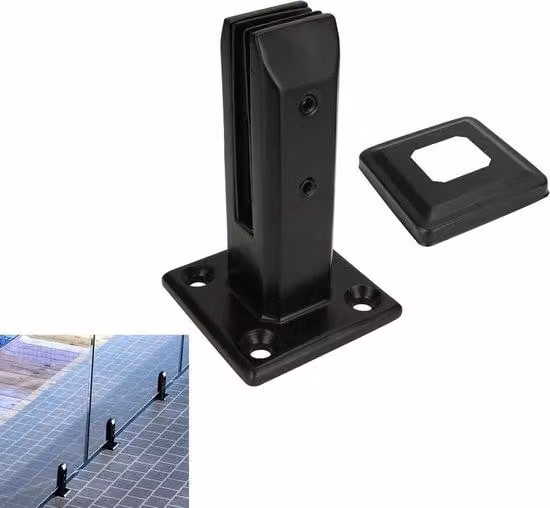 Supporti per balaustre in vetro - Profilo di sicurezza in acciaio inossidabile - Heavy Duty - Fissaggio per vetro