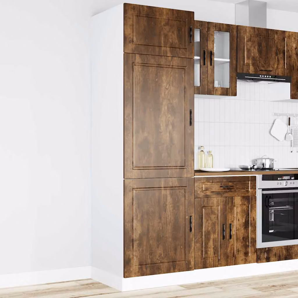 Armadio da cucina moderno vidaXL Porto Rovere Fumo in legno marrone L/P/H: 60 x 57 x 207 cm – 1