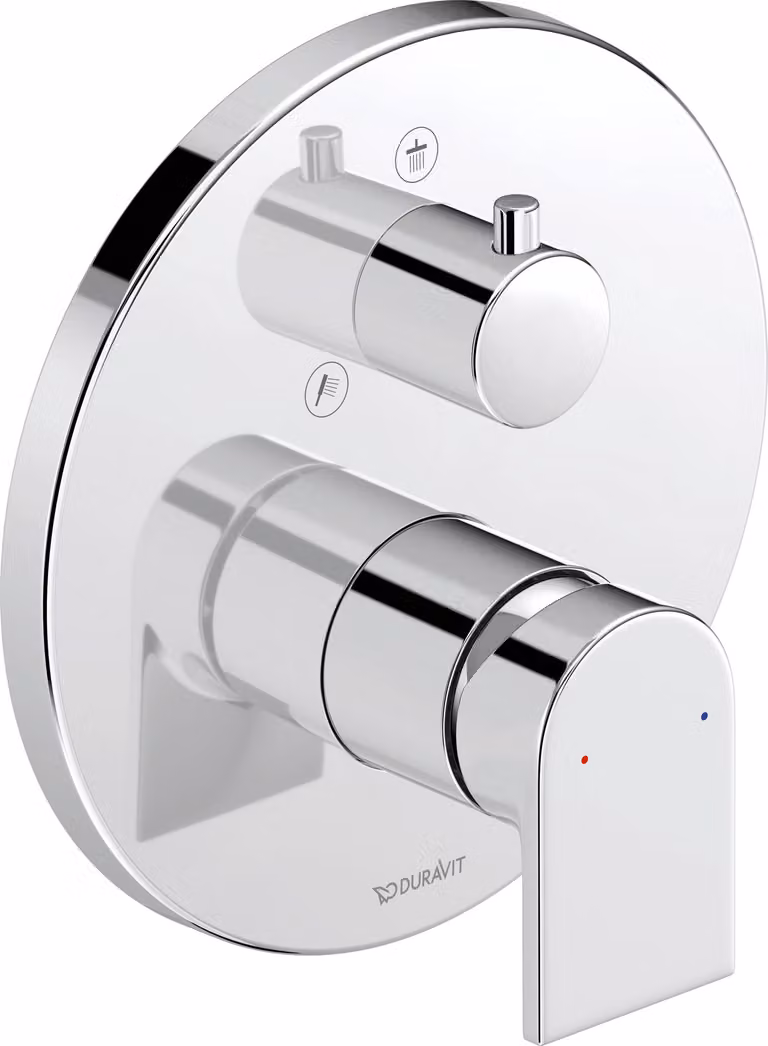 Duravit Tulum mitigeur de douche encastré, rosace ronde, avec inverseur, TU4210012010, TU4210012010