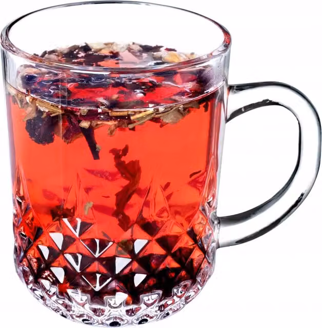 Tazza da tè/caffè KADAX da 230 ml con manico, in vetro spesso.