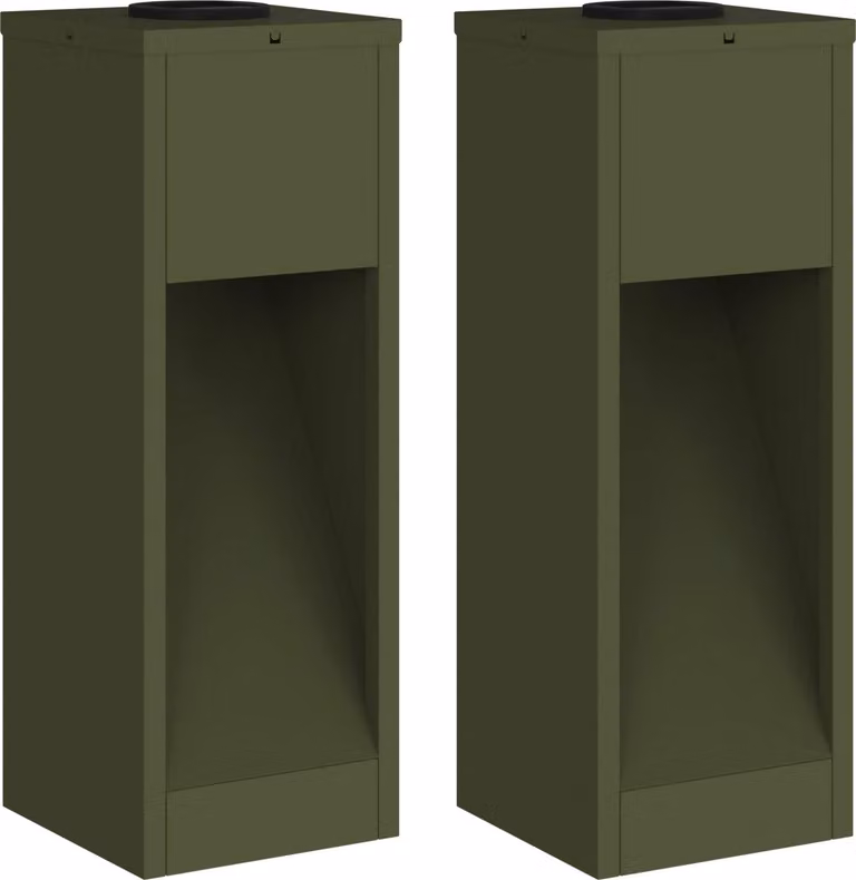 Lucina LED Solare da Percorso 2 pcs Verde oliva