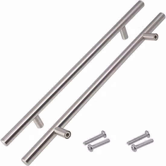 Set di 2 supporti per mobili con finitura argentata spazzolata
