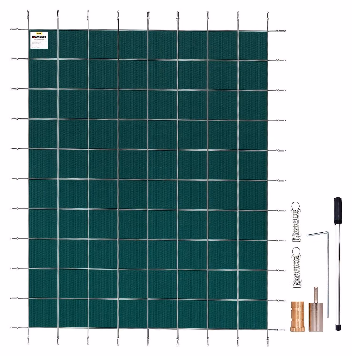 Copertura per piscina – Rete di sicurezza – Tessuto in plastica resistente – Forma rettangolare, dimensioni 6,1 x 12,19 metri – Fori di drenaggio