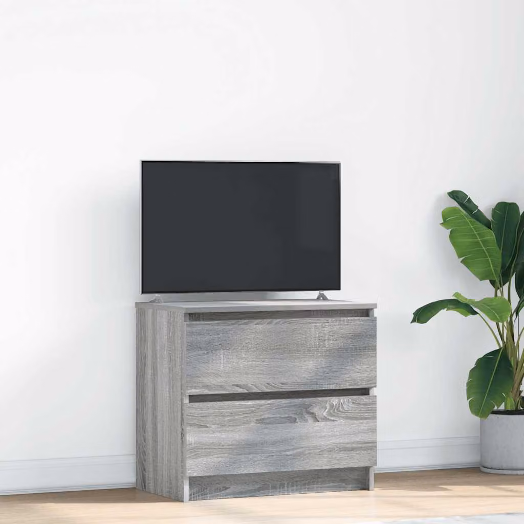 Mobile TV vidaXL in legno multistrato grigio, L 60 cm x P 35 cm x H 54 cm