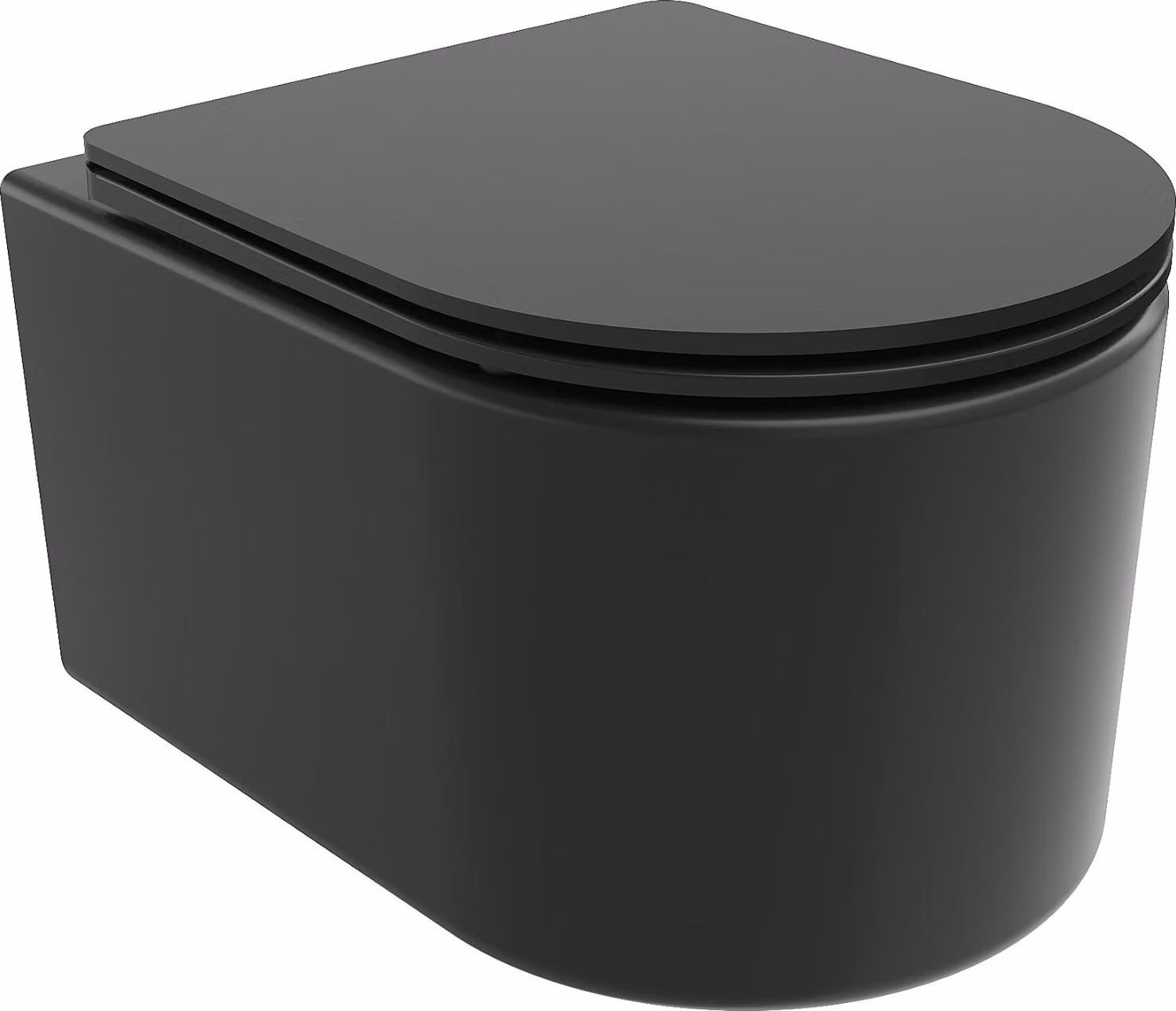 Mexen Sofia WC sospeso Rimless Tornado con sedile slim a chiusura rallentata, duroplast, nero opaco - 30541085T