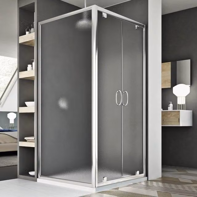 Box Doccia 80x80 AP. 80 CM H185 stampato C mod. Sintesi Duo 2 Ante