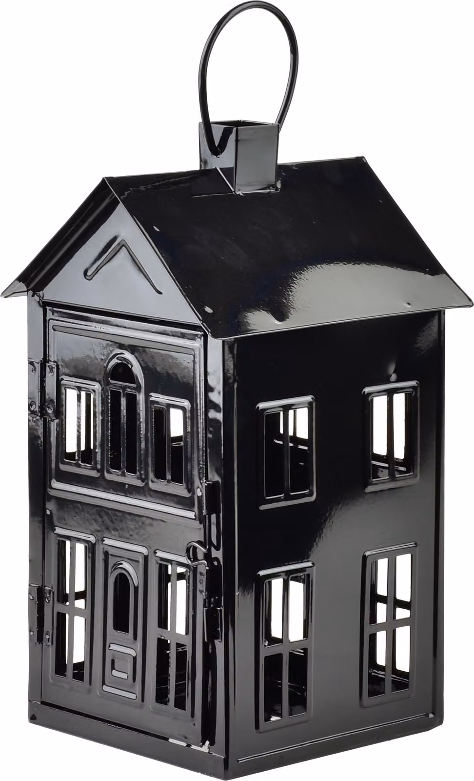 Lanterna in metallo Roger, lanterna in stile rustico 14,8 x 14,3 x 26,8 cm, effetto metallo, 1 pezzo