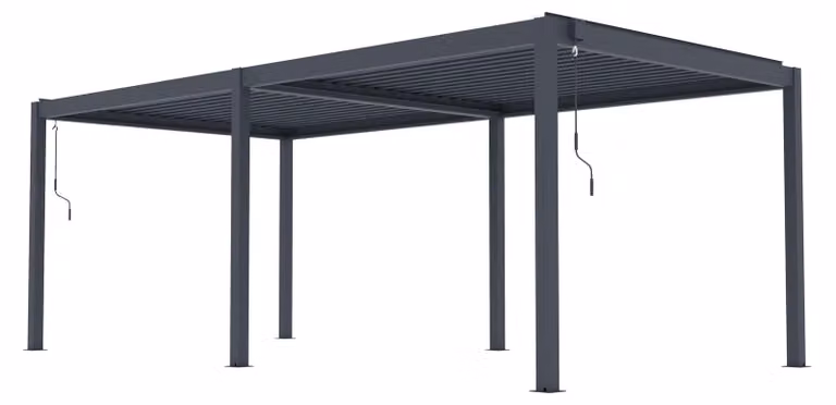 Pergola bioclimatica G21 Austin Premium 6x3 m, in alluminio antracite