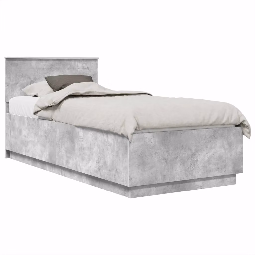 Letto con testiera e cassetti vidaXL in tessuto Grigio, L/P/H: 100 x 200 x 90 cm – 2