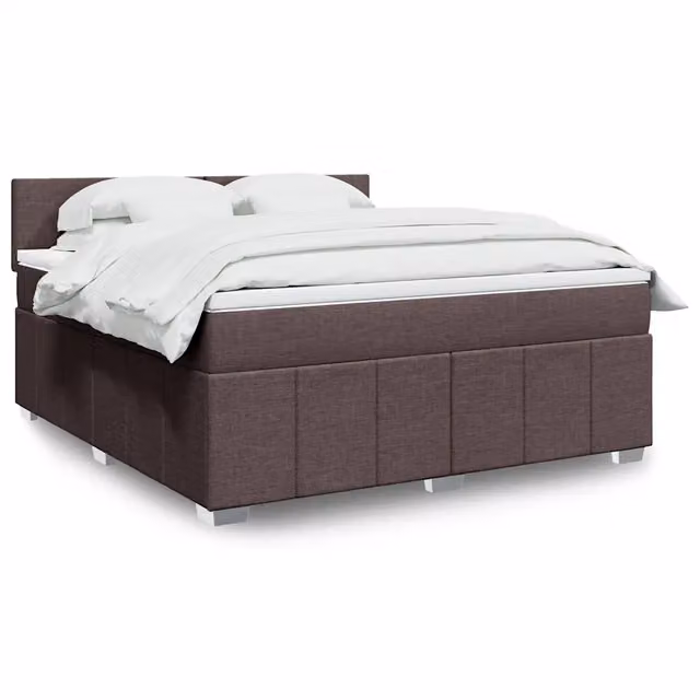 Letto Ibrido con Giroletto a Molle e Materasso vidaXL in Marrone e Bianco L/P/H: 180 x 200 cm