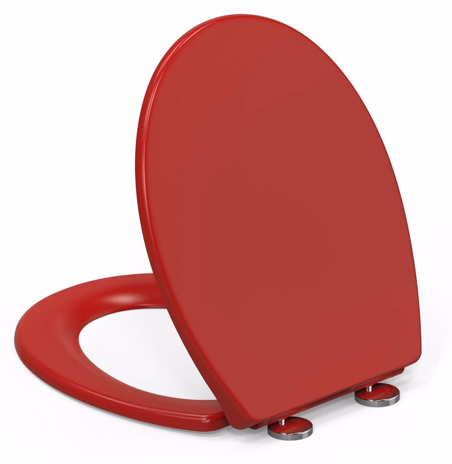 Solidchoice - Sedile per WC ovale con sistema di chiusura ammortizzata e facile pulizia