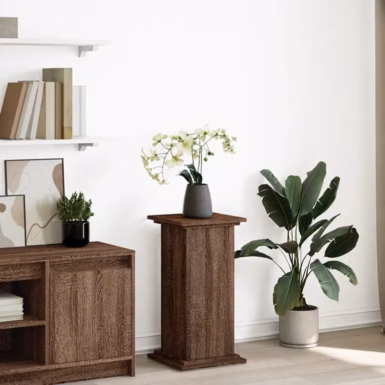 Espositore con portaoggetti moderno vidaXL in legno marrone L/P/H: 31 x 30 x 60 cm