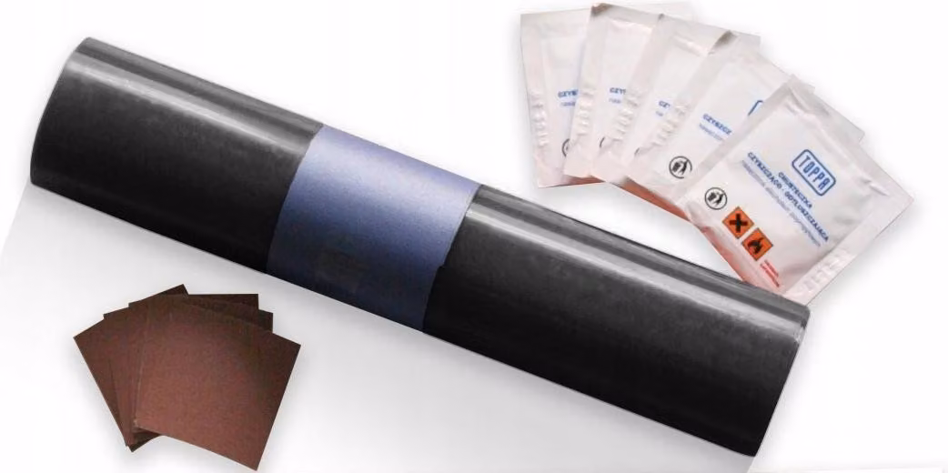 Kit di riparazione per teloni 220x32 cm NERO