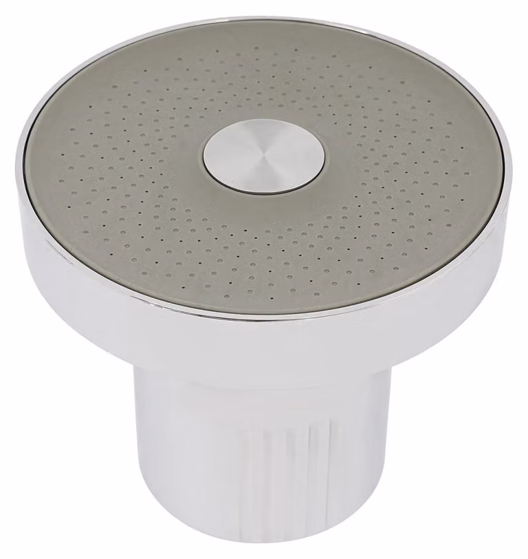 Testina doccia purificante - Soffione filtrante ad alta pressione - Rimozione del cloro - Risparmio idrico - Diametro circa 13,5 cm - Materiale: ABS - Filettatura: NPT 1,27 cm - Colore: argento
