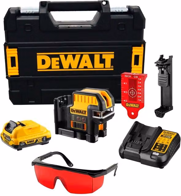 Laser Autolivellante DeWALT DCE0822D1R Giallo con Batteria Ricaricabile e Contenitore TSTAK II