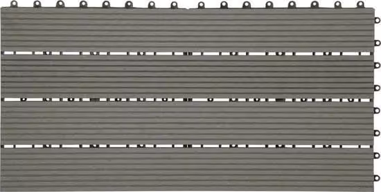 Tegli da giardino - sistema a click - stile e robusti - facili da mantenere & resistenti - grigio chiaro moderno - 30x60 cm