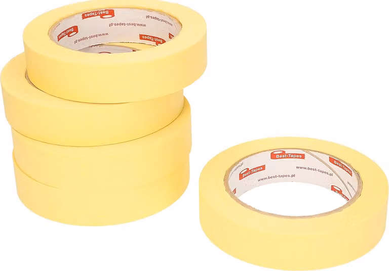 KOTARBAU® Set di 20 nastri per mascheratura 25 mm x 50 m Nastro protettivo giallo autoadesivo per lavori di verniciatura