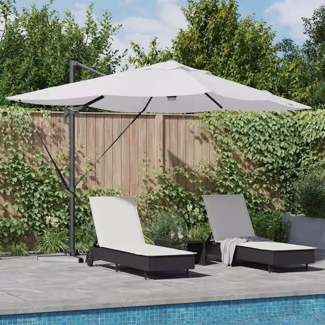 Ombrellone Sabbia 351 x 250 x 253 cm Poliestere e Alluminio 42003359