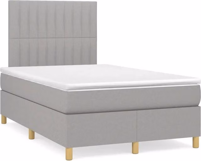 Letto Ibrido con Materasso e Illuminazione LED vidaXL Grigio, L/P/H: 120 x 200 x 32 cm