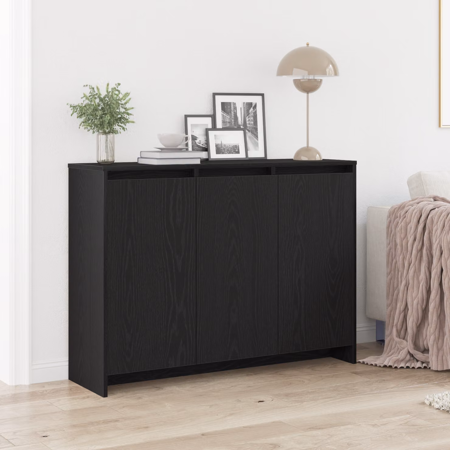 Credenza Nero 102 x 29.5 x 75 cm Legno multistrato