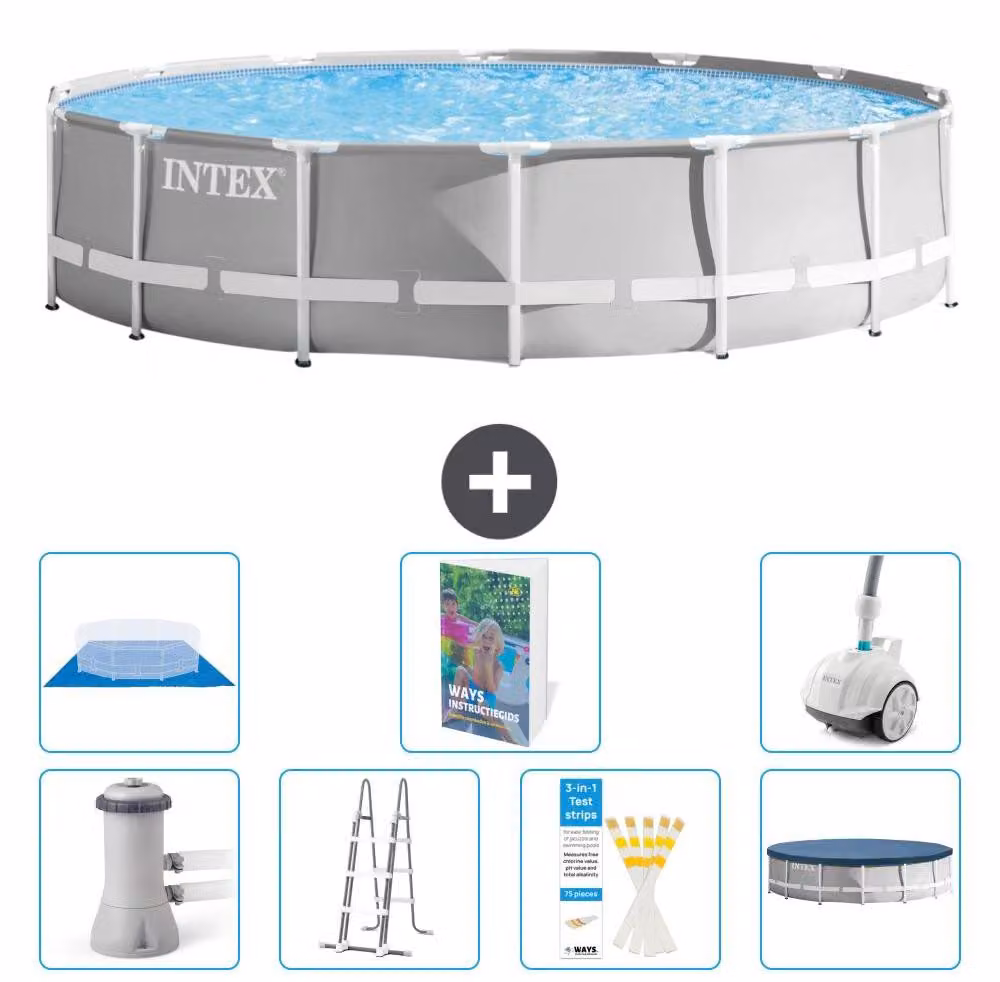 Struttura per piscina a forma di prisma - 427x107 cm - composta da 6 elementi - modello S616