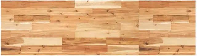 Piano per tavolo e scrivania rettangolare in legno massello di acacia oliato, colore marrone, L 140 cm x P 40 cm x H 4 cm