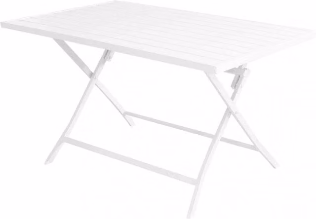Tavolo Alabama 130x77x73 h cm in Alluminio Bianco