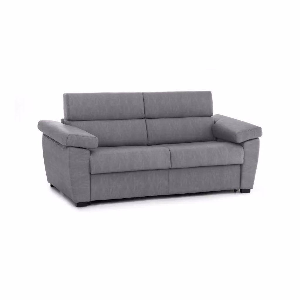 Divano Fisso 2 Posti Gorreto DMORA Grigio L: 205 cm, P: 95 cm, H: 100 cm – 2