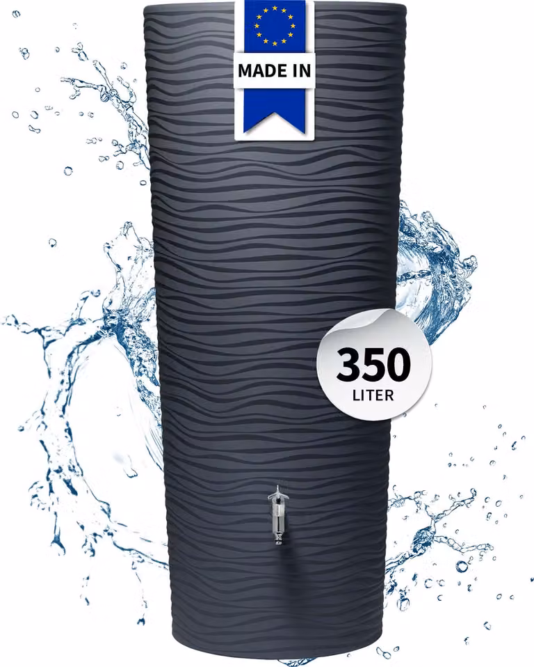 Serbatoio di raccolta dell'acqua piovana GARANTIA Natura 2in1, 350 litri, colore grigio grafite