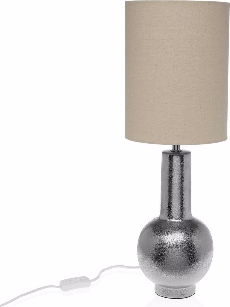 Lampada da tavolo versaversa in Vetroceramica argentata 20 x 57 x 20 cm