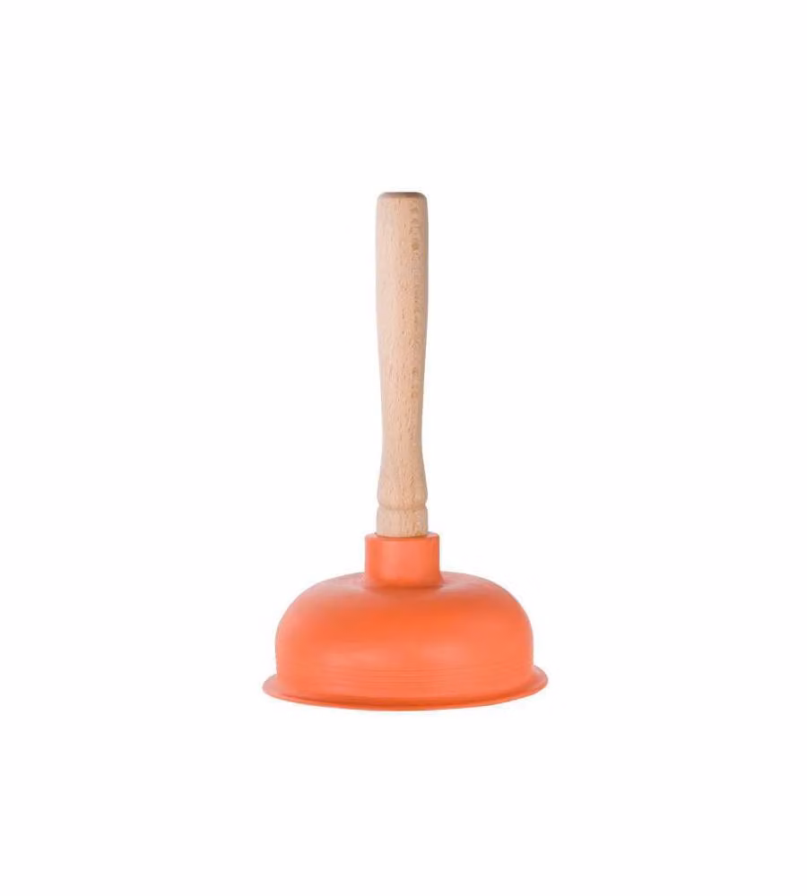 Sturalavandini a Ventosa 15 cm - Sturatore con Manico in Legno per Lavandino e WC