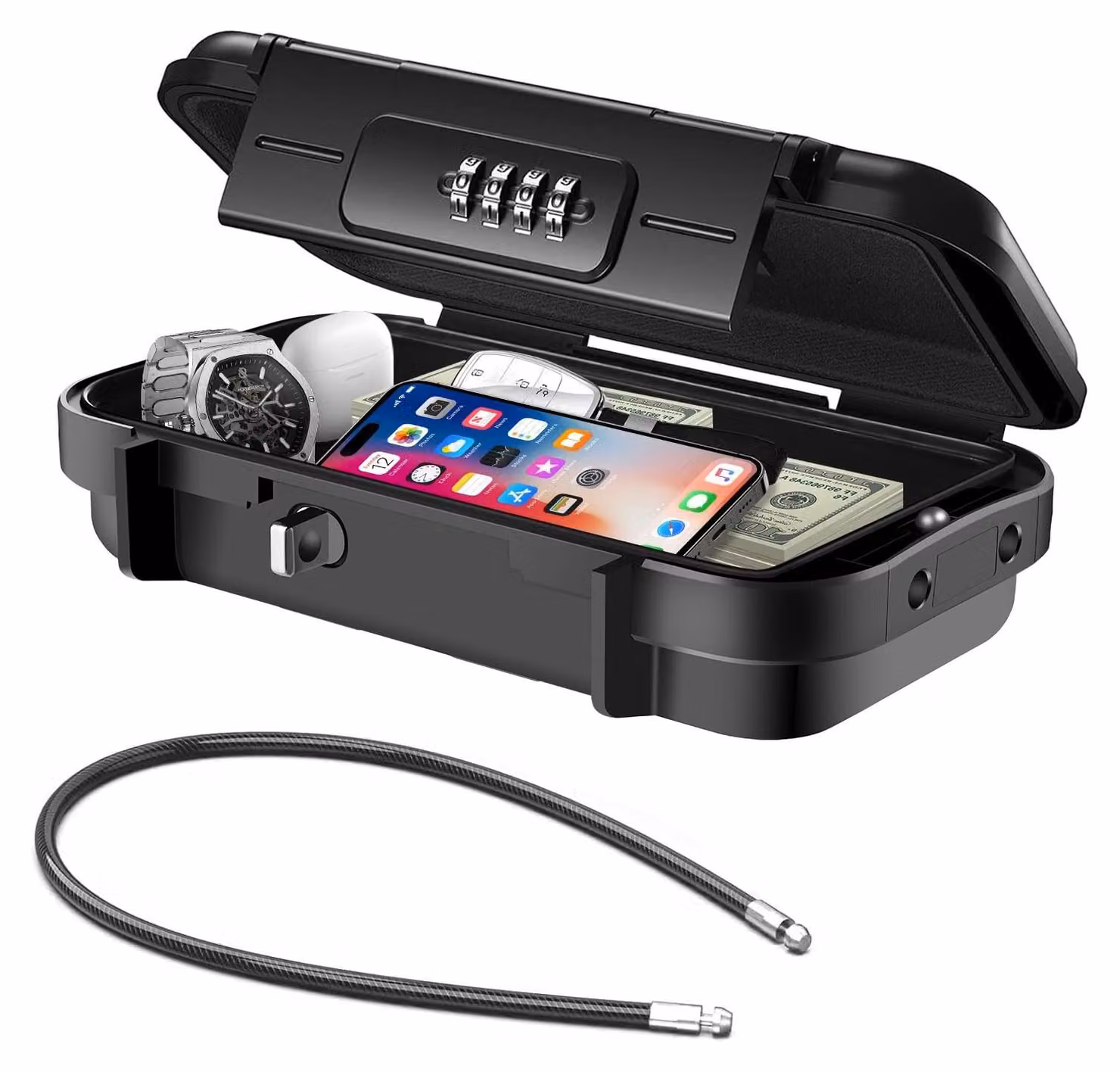 Solidchoice - Cassaforte portatile con codice, impermeabile e antifurto