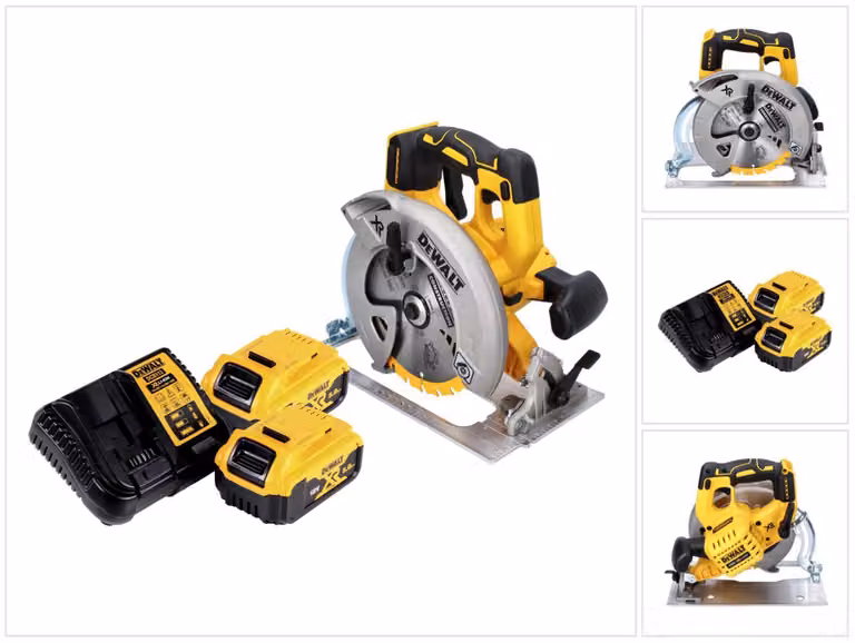 DeWalt DCS 570 P2 Sega circolare a batteria 18 V 184 mm brushless + 2x Batterie 5,0 Ah + Caricabatterie