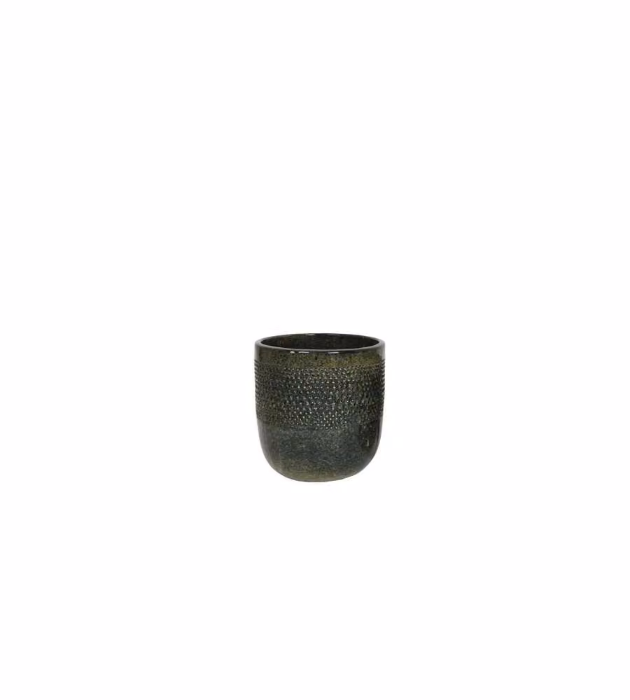Vaso Collin Terracotta Giara 38x40 cm Nero per Interni ed Esterni