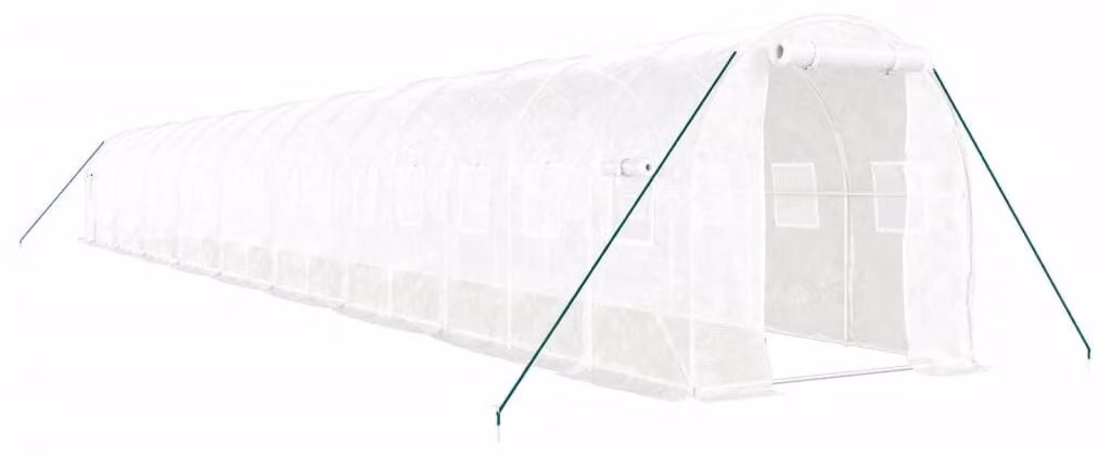 Serra in acciaio - 18x2 metri - 36 m² di superficie - Materiali: polietilene e acciaio zincato