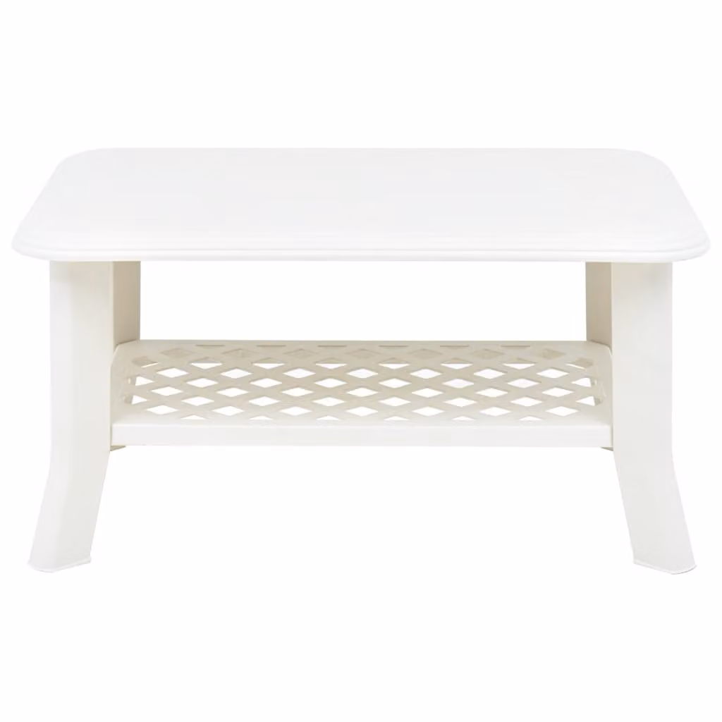 Tavolino da Salotto Bianco 90x60x46 cm in Plastica