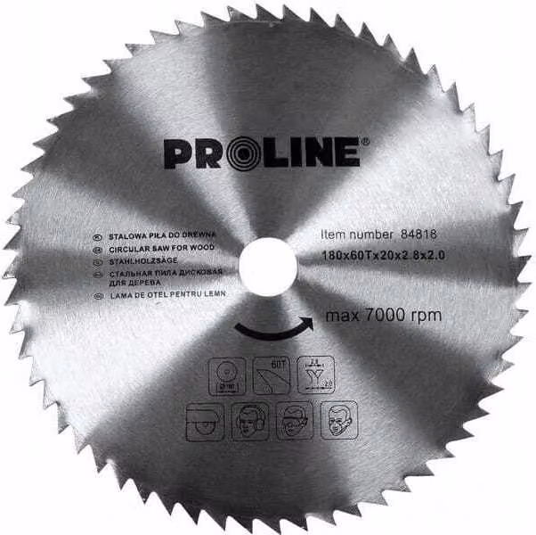 Lama per legno 180x20mm 60z senza forcella