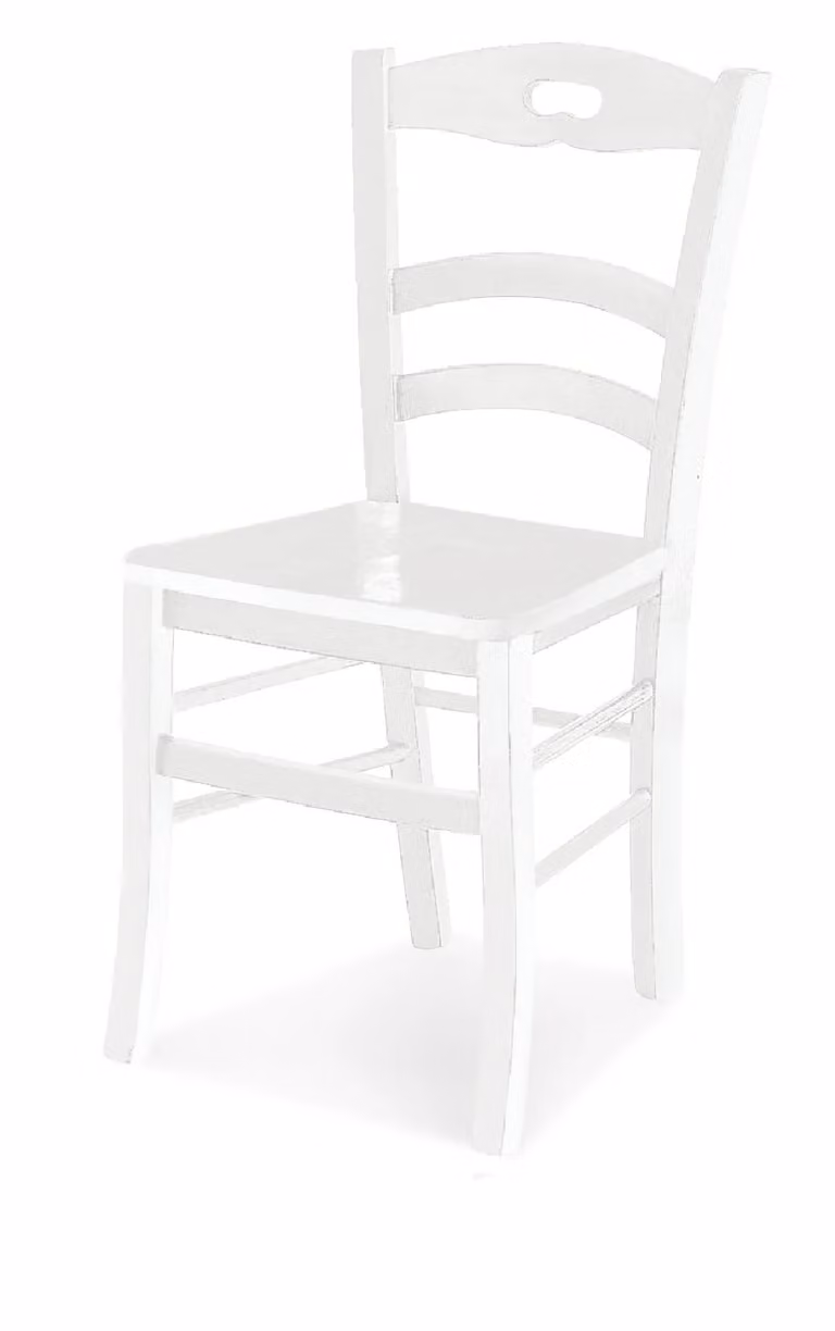 Set di 2 sedie AURELIA in legno massello bianco