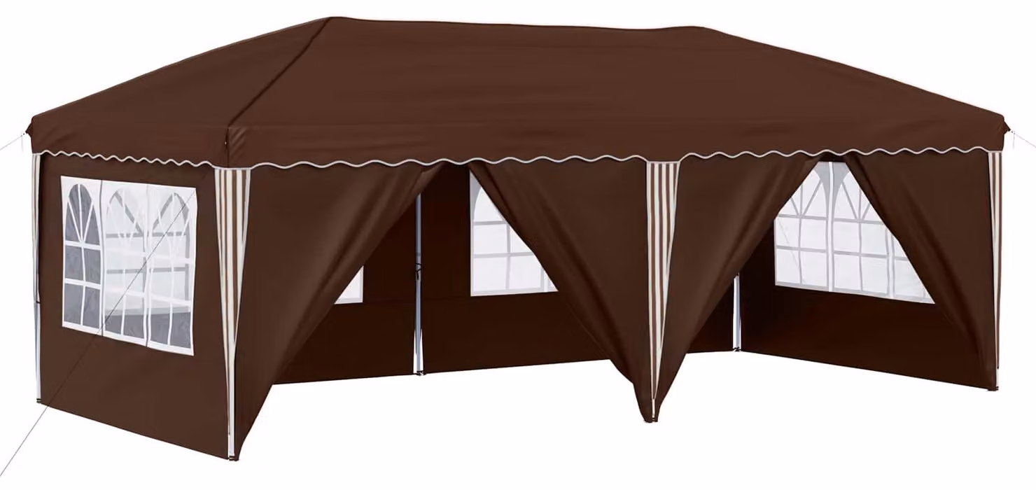 Tenda per feste a pop-up 575 x 288 x 245 cm Marrone