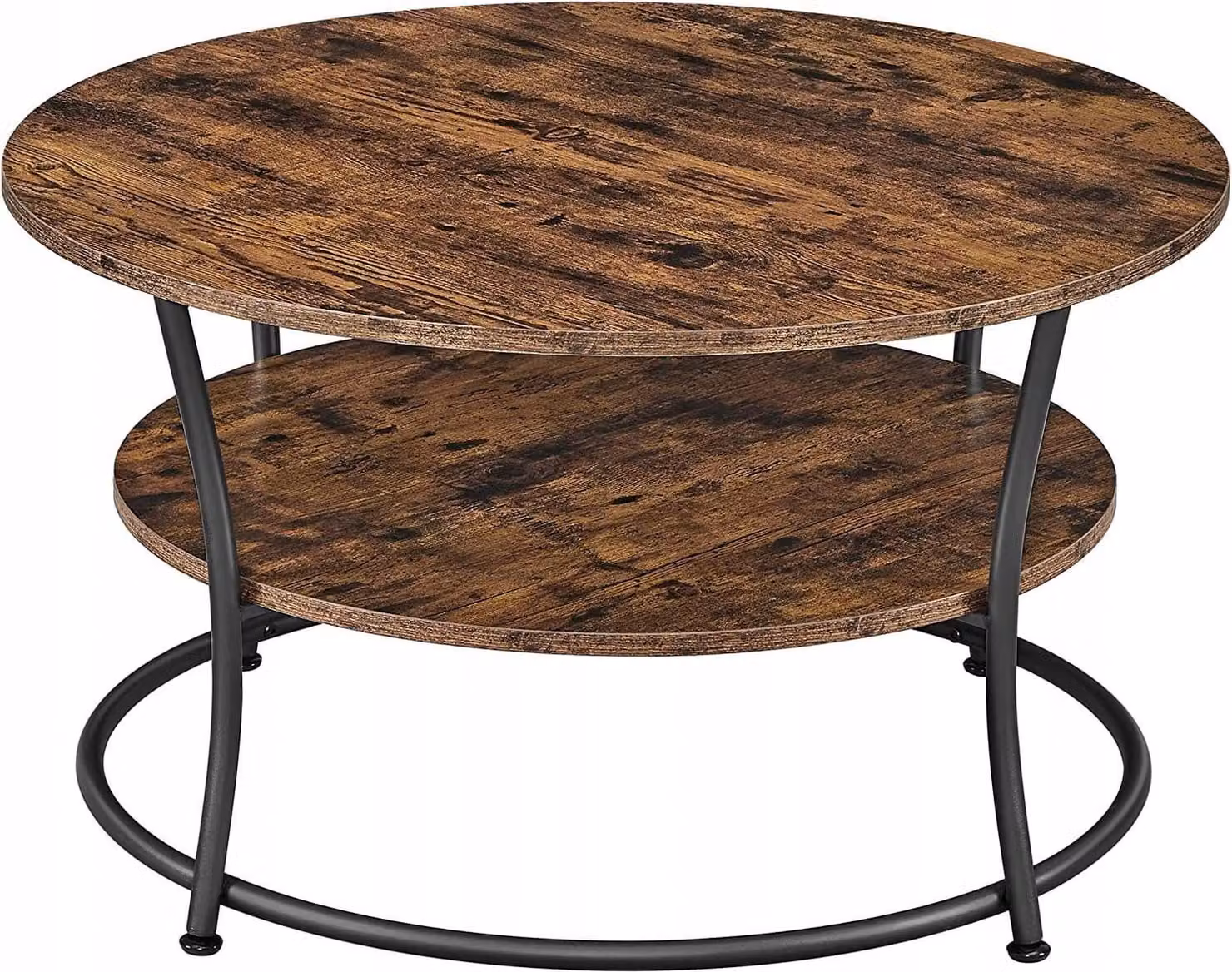 Tavolo 80X80X45 Cm Marrone rustico, Nero