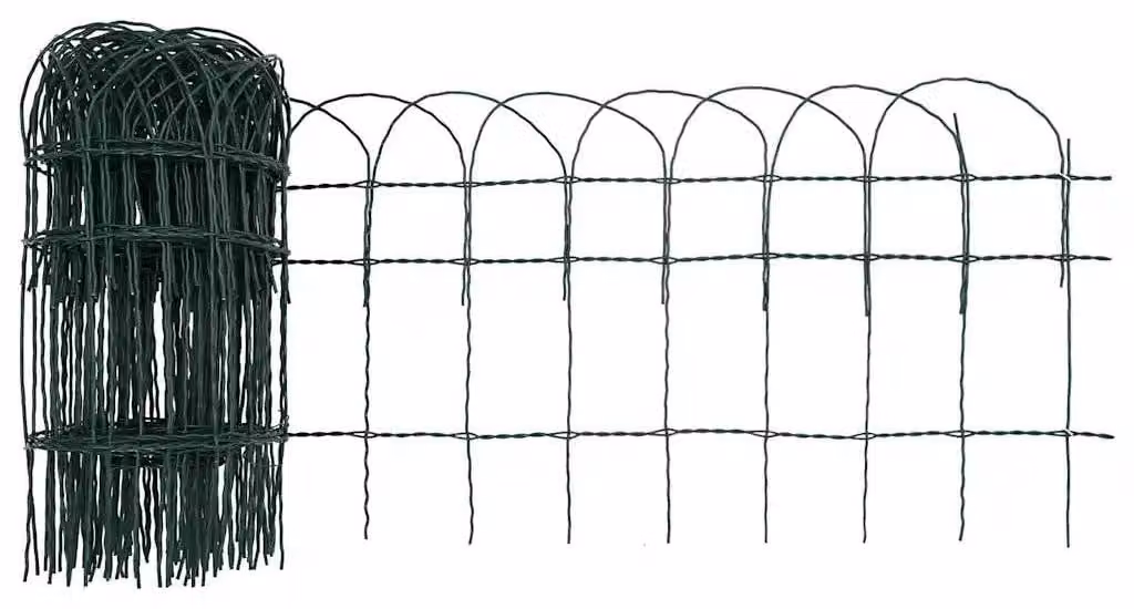 Bordo per giardino, acciaio verniciato a polvere, 10 m x 0,4 m, resistente alle intemperie, antiruggine, estremità appuntite