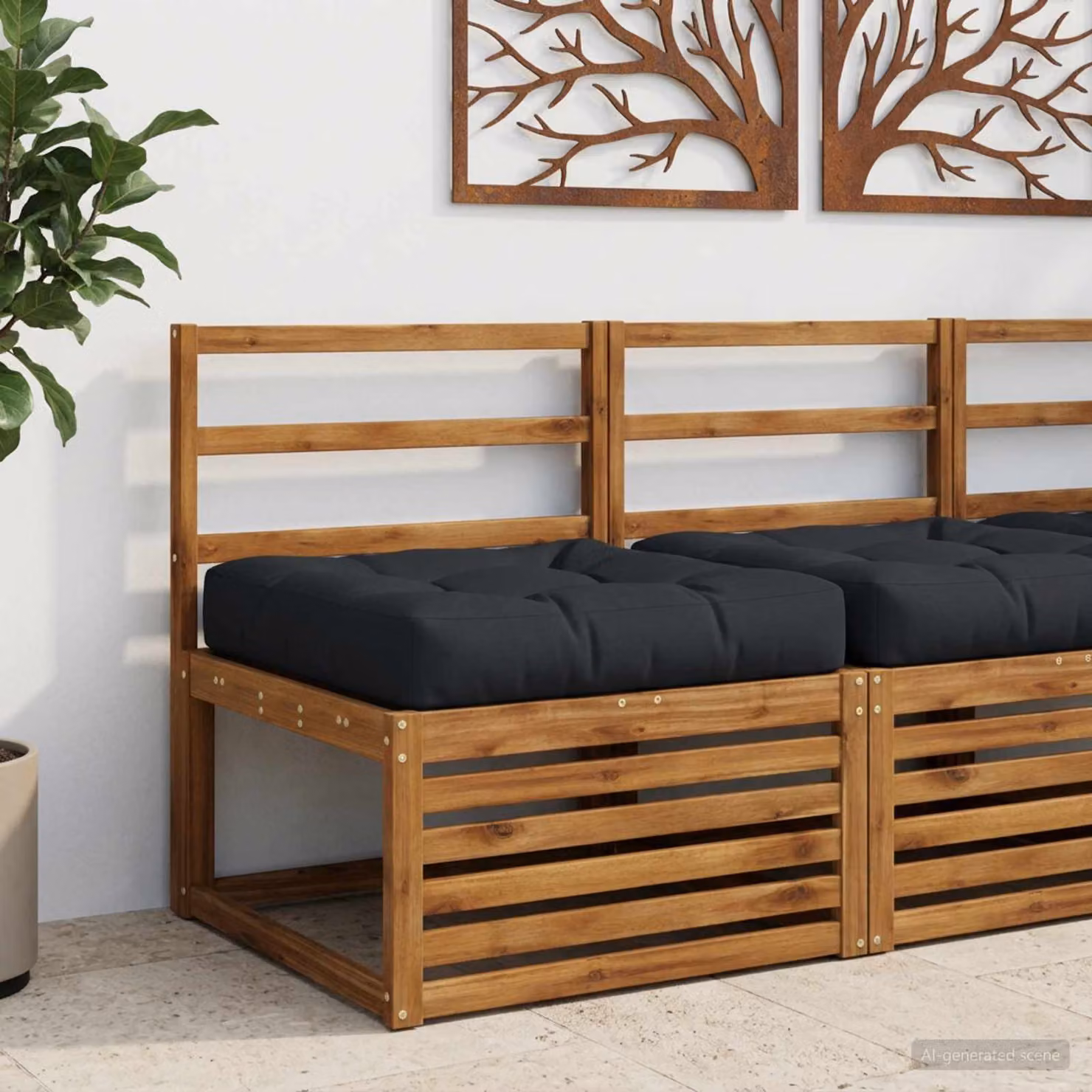 Cuscino per sedia vidaXL VIANEN in poliestere con imbottitura in schiuma, disponibile in blu o antracite