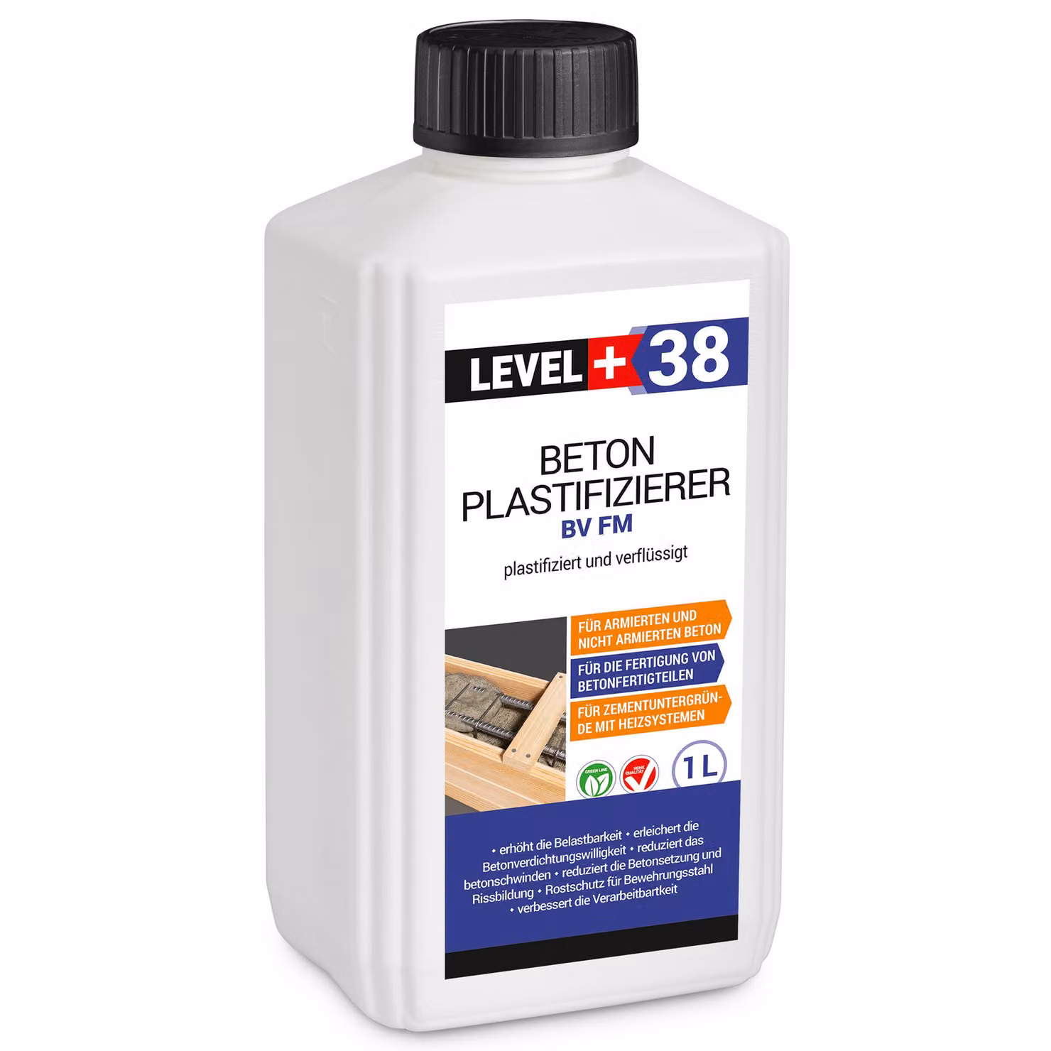 Additivo per calcestruzzo 1L Superfluidificante Plastificante per calcestruzzo LEVEL+ RM38
